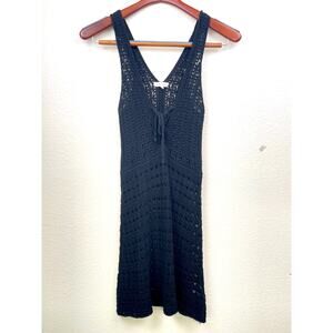 Love Sense Womens Dress Sz S Crochet Sheer Boho Festival Whimsigoth Hippie Mini